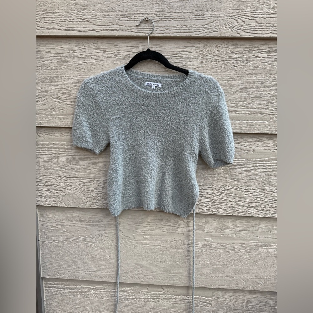 Reformation open back sweater